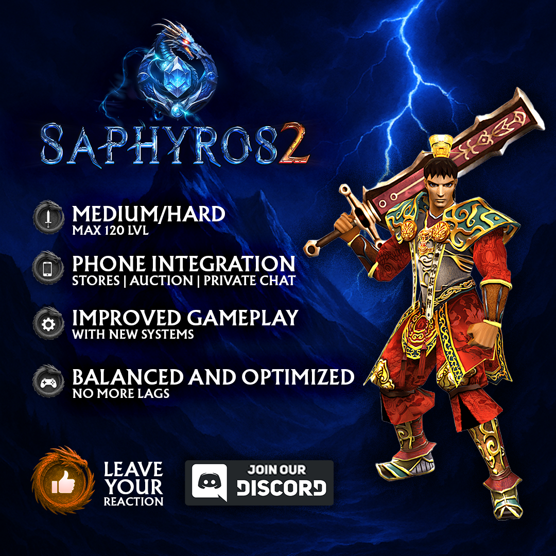 Saphyros2 Metin2 private server — medium/hard Middleschool gameplay banner